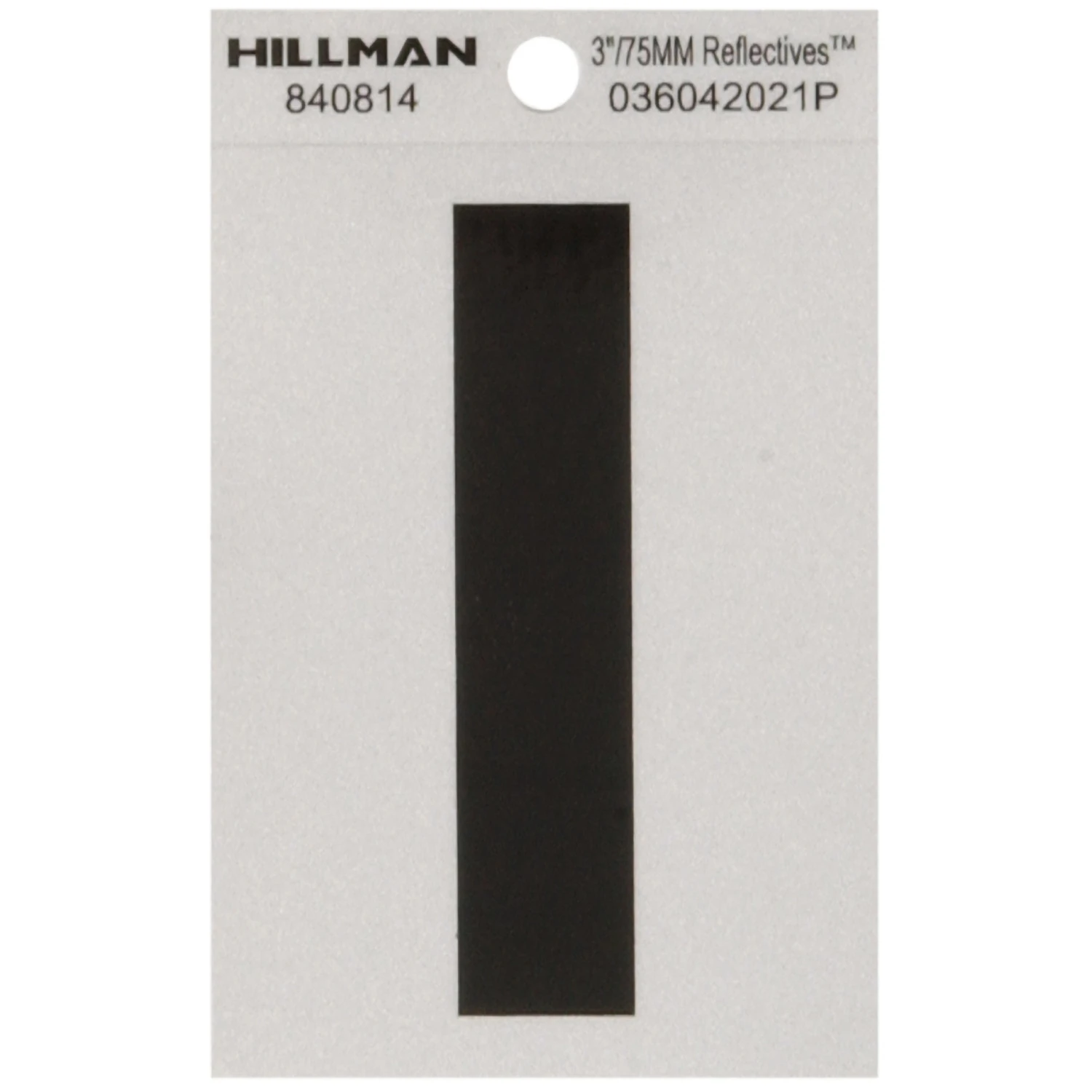 3 In. Reflective Black Vinyl Self-adhesive Letter I - Weather Resistant