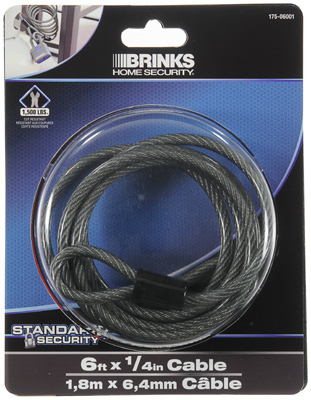 1/4 In. X 6 Ft. Loop Cable Lock With Coated Steel