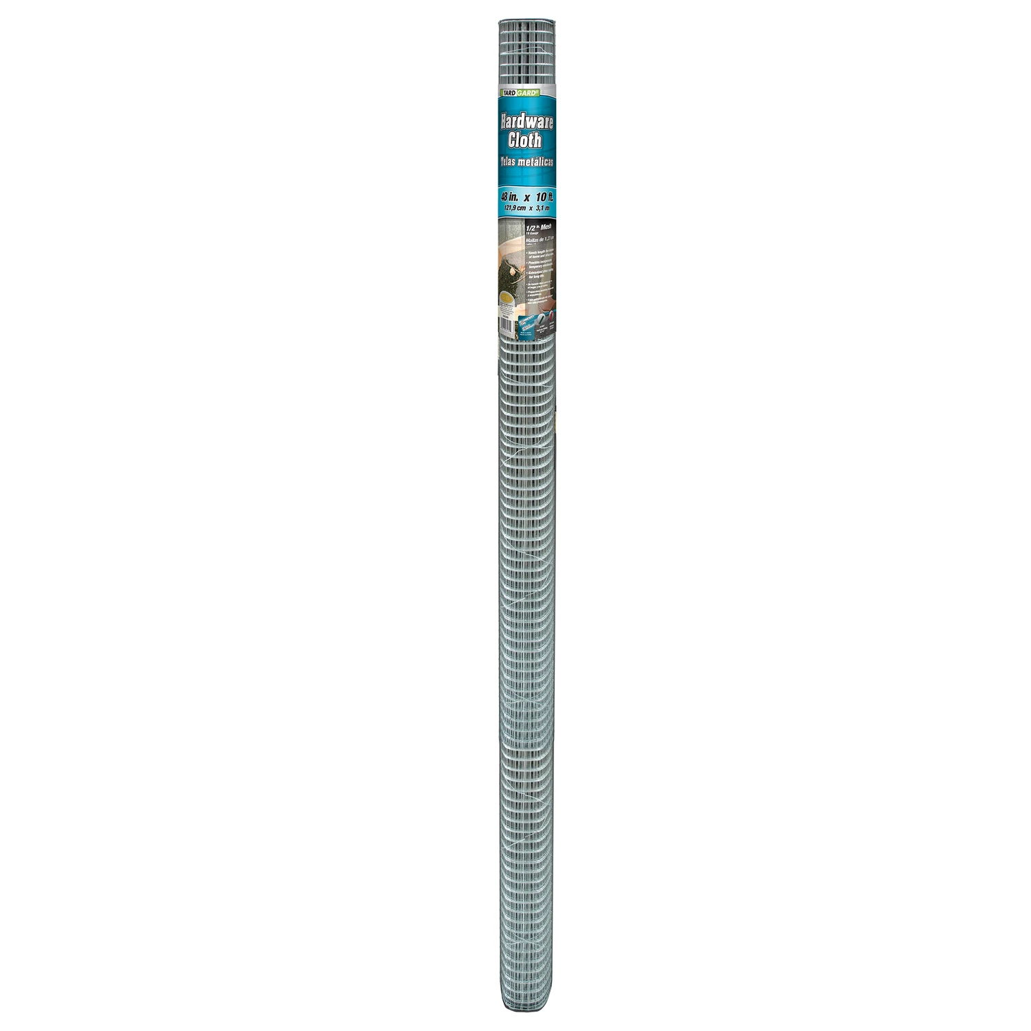 Metal Hardware Cloth Fence, 1/2-In. Mesh, 48-In. x 10-Ft.
