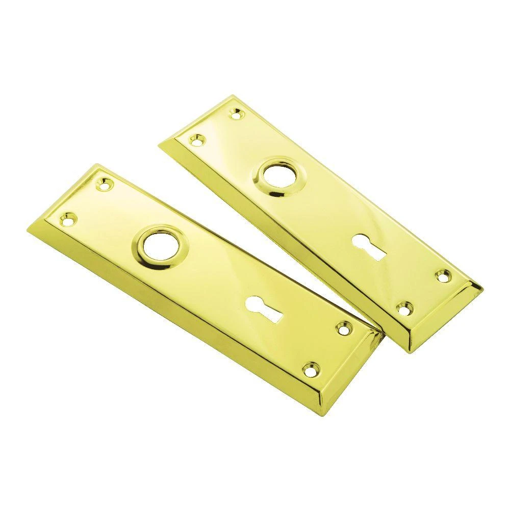 Brass-Plated Steel Mortise Trim Plate