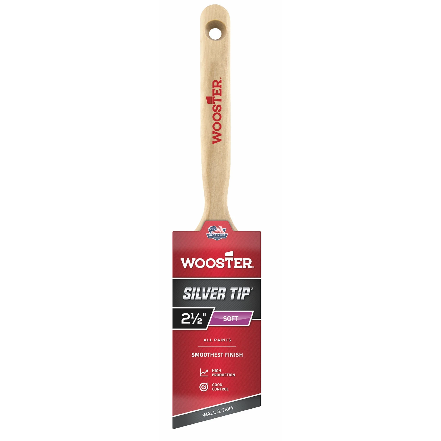 Silver Tip 2-1/2 In. Angle Sash Paint Brush With Stainless Steel Ferrule