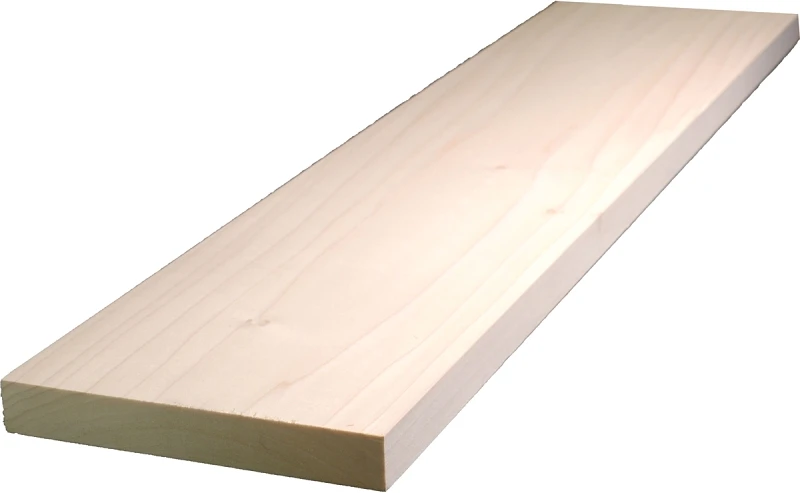 WH-1X6X4 Hardwood Board White - 1 x 6 x 4