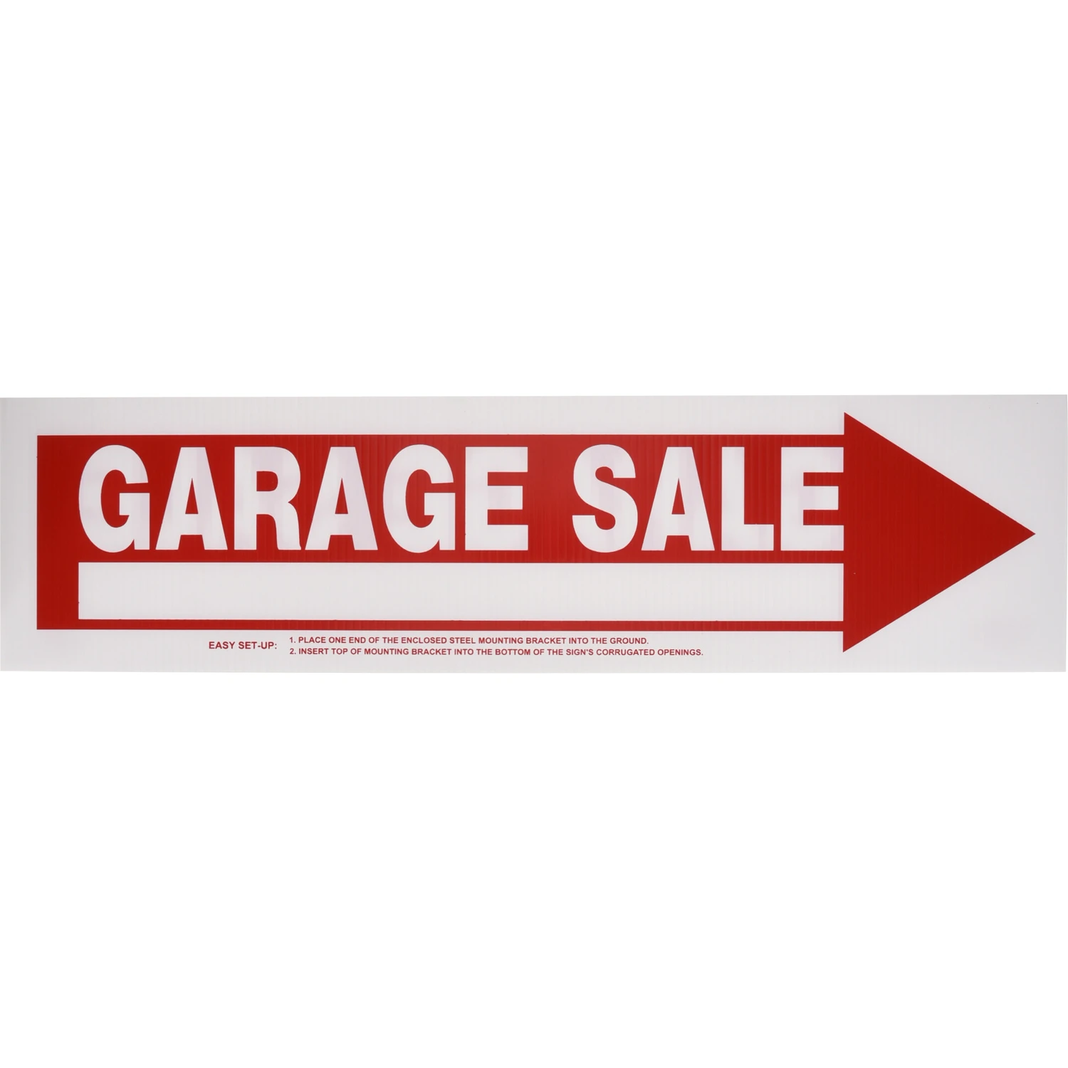 Arrow Garage Sale Sign, 6 Inches by 24 Inches, Durable Outdoor Use