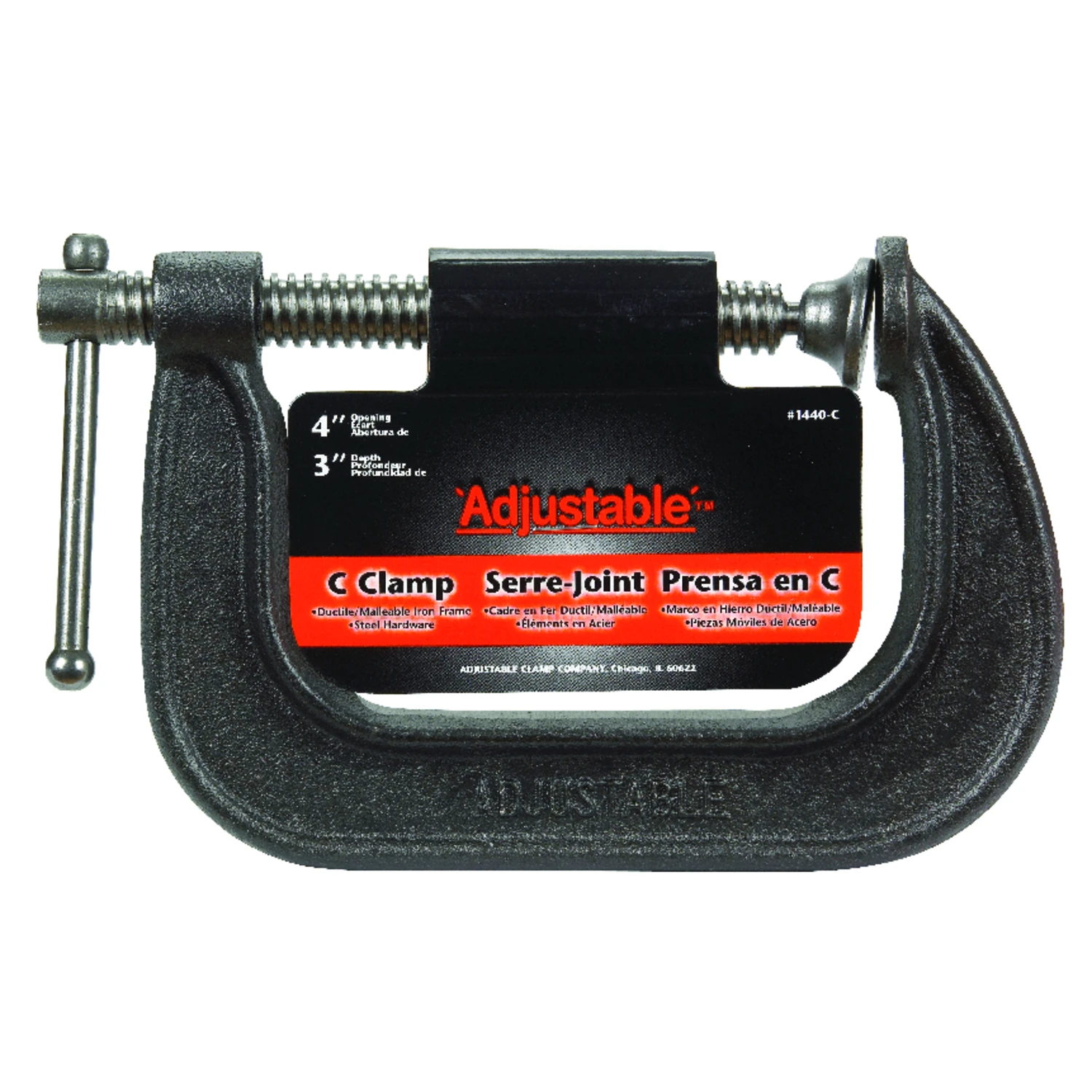 4 Inch X 3 Inch Adjustable C-clamp For Metal And Wood