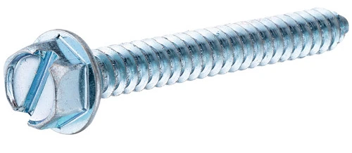 Hillman 6 in. x 1-1/4 in. L Slotted Hex Washer Head Zinc-Plated Steel Sheet Metal Screws 100