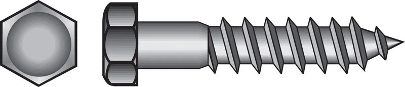 HILLMAN 3/8 in. X 2 in. L Hex Stainless Steel Lag Screw 25 pk