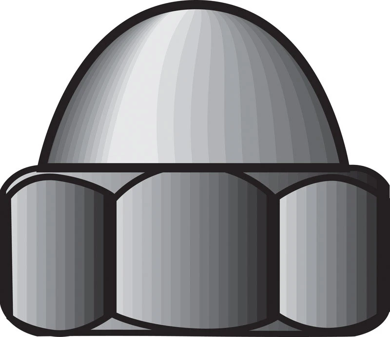 Hillman 3/8 Stainless Steel SAE Acorn Nut 50 pk 3/8 in.