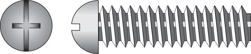 Hillman No. 1/4-20 in. x 3-1/2 in. L Combination Round Head Zinc-Plated Steel Machine Screws 1