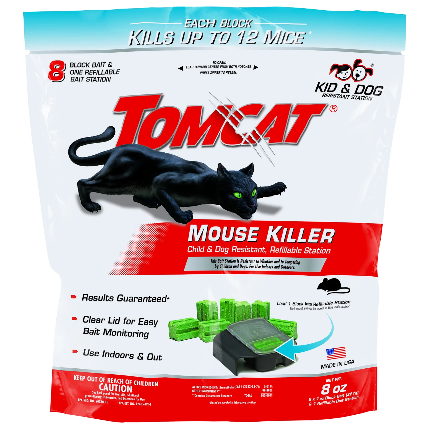 Tomcat Bait Station Blocks For Mice 1 pk Tomcat Bait Station Blocks For Mice 1 pk