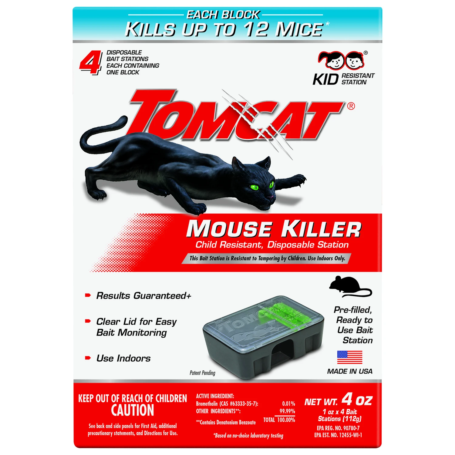 Mouse Bait Station, Sealed, Disposable, 4-Pk.