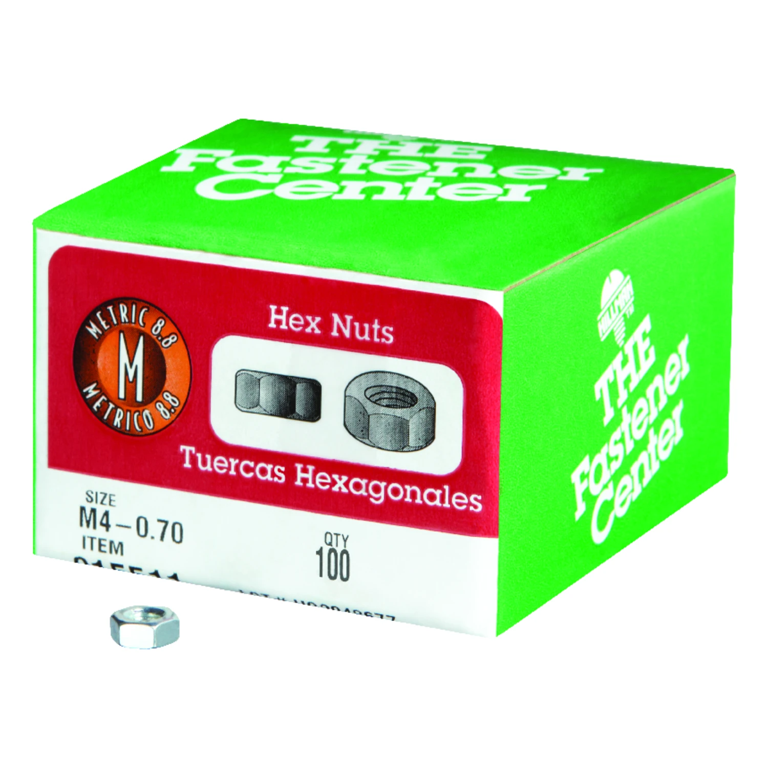 Hillman M4-0.70 mm Zinc-Plated Steel Metric Hex Nut 100 pk Hillman M4-0.70 mm Zinc-Plated Steel Metric Hex Nut 100 pk
