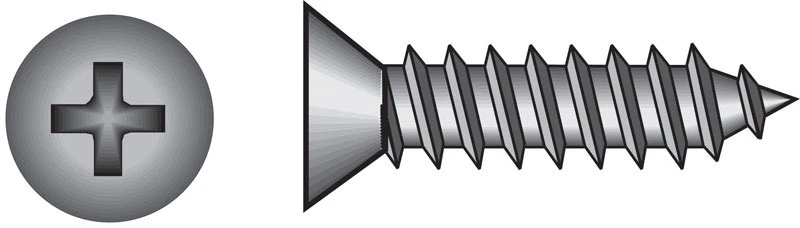 Hillman 12 in. x 3/4 in. L Phillips Flat Head Zinc-Plated Steel Sheet Metal Screws 100 1 pk