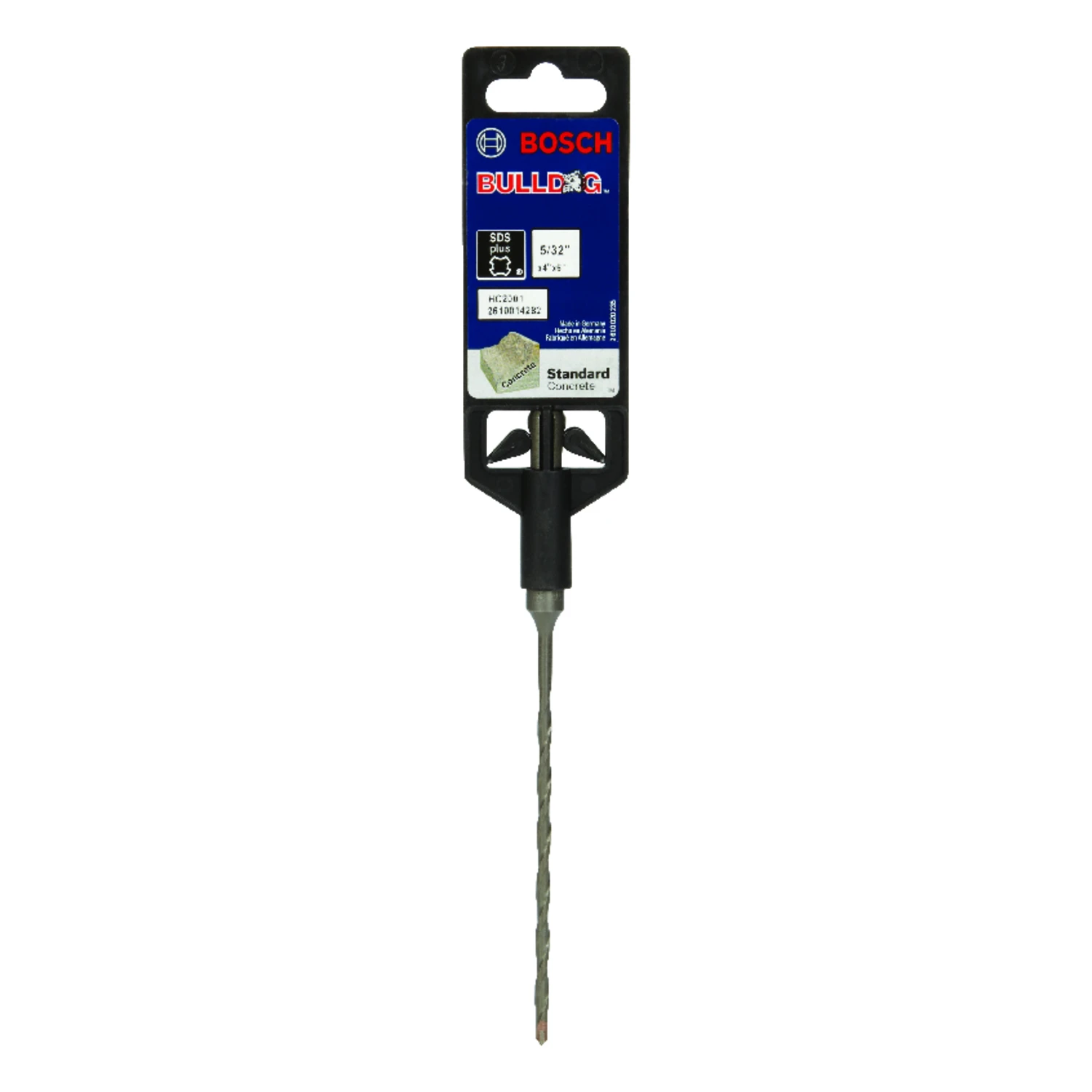 SDS Plus Bulldog Rotary Hammer Bit, 5/32 Inch Diameter by 6 Inch Length