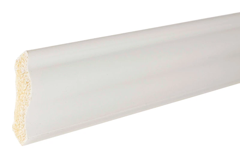 Interior Crown Moulding Crystal White Polystyrene 2 and 1 Eighth Inch by 8 Foot