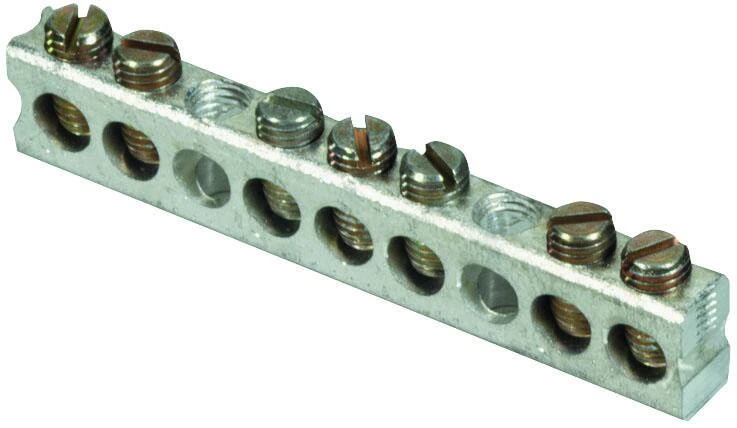 7-terminal Aluminum Ground Bar Kit For Load Centers And Panel Boards