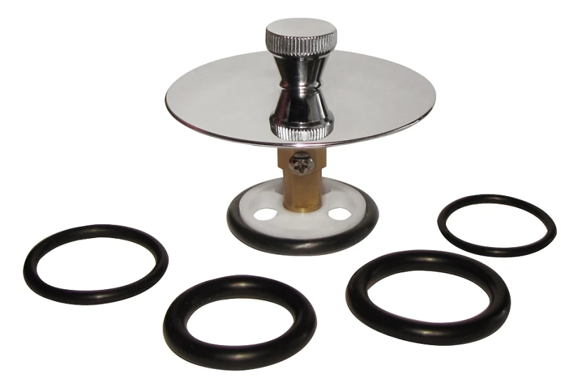 2 In. Polished Chrome Bathtub Drain Stopper With Roller Ball