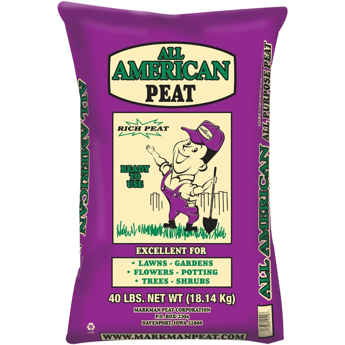 All American Peat Humus, 40 Lb.