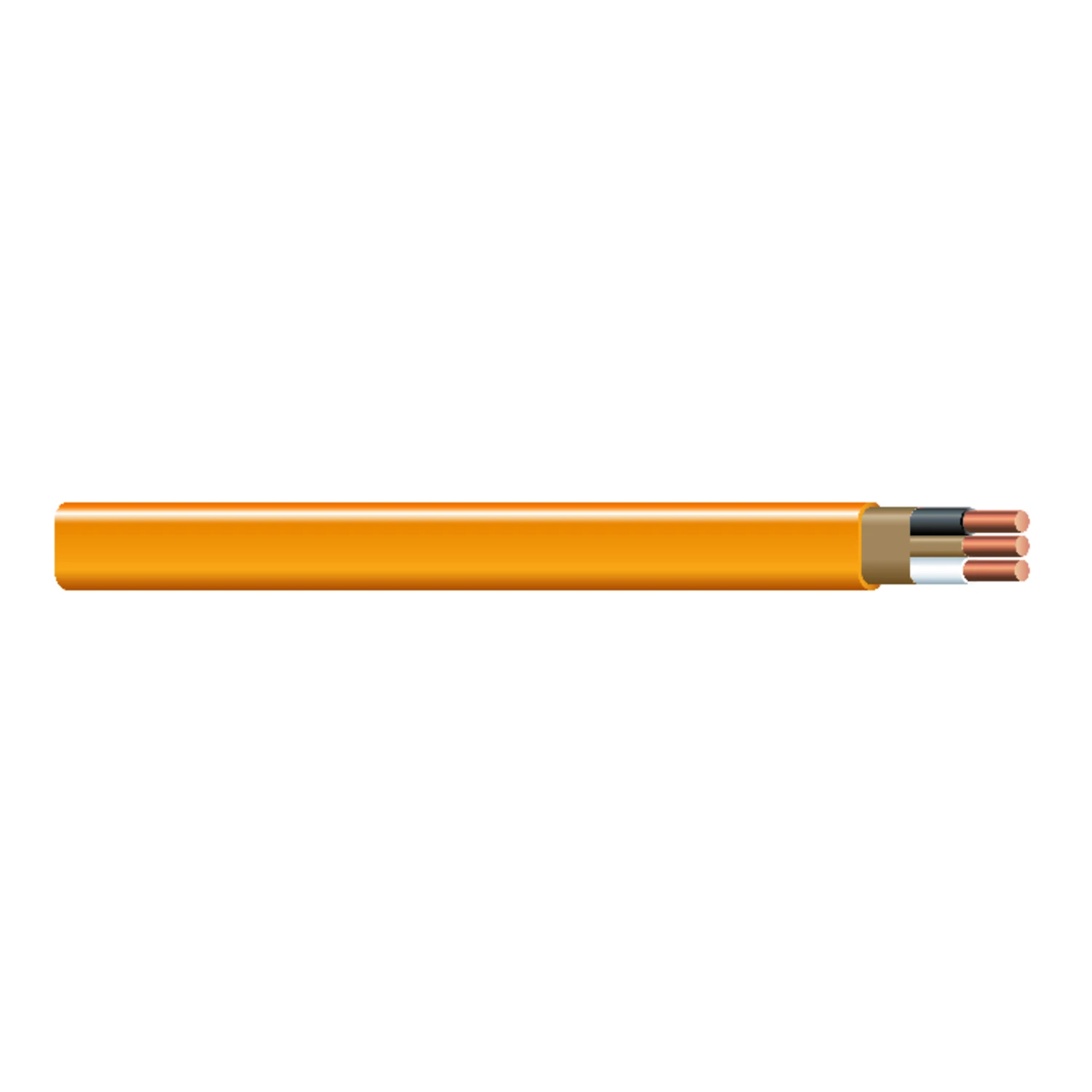 25 Ft. 10/2 Solid Orange Nmw/g Electrical Wire - Ul Listed