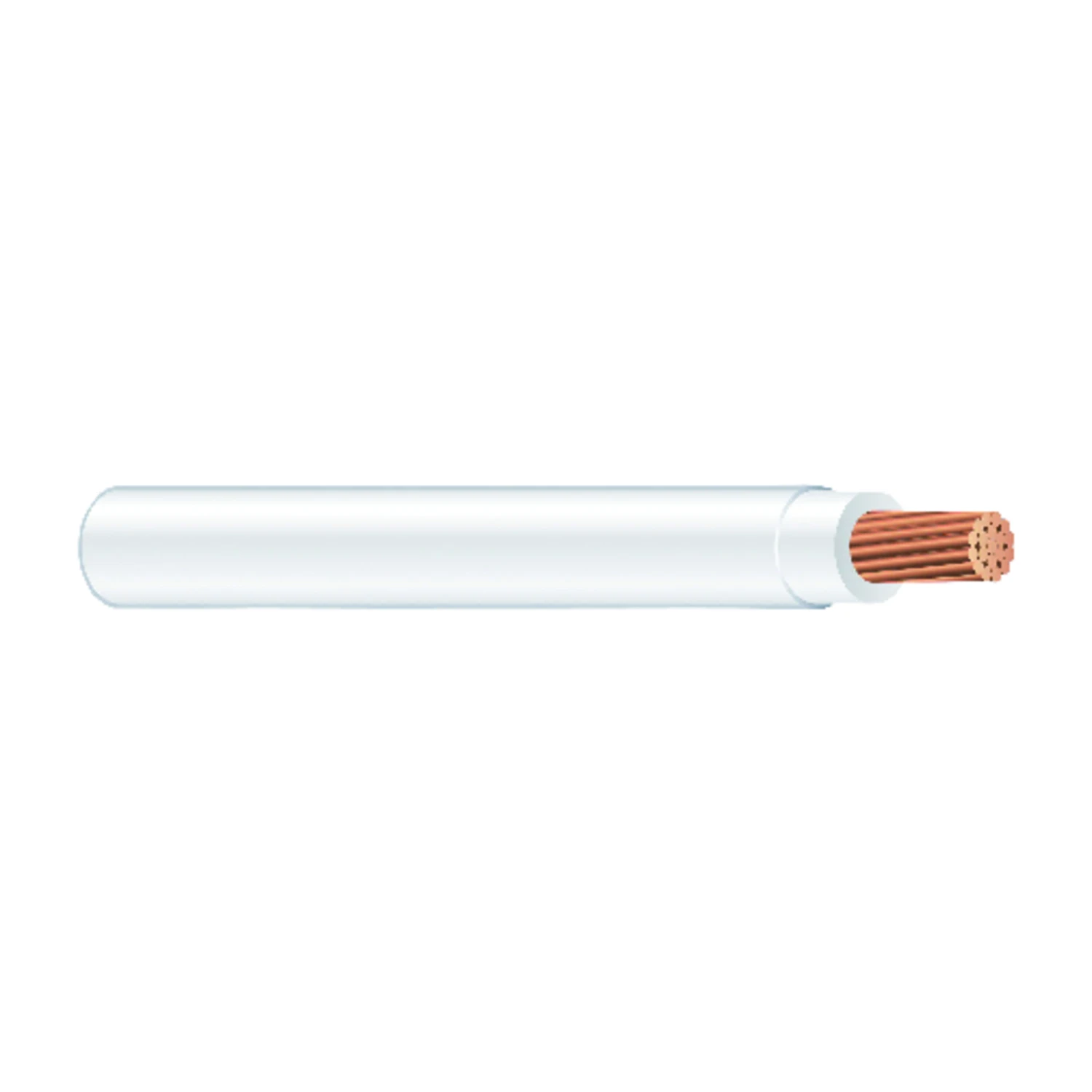 50 Ft. 12 Awg Stranded White Thhn Electrical Wire - Copper Conductors