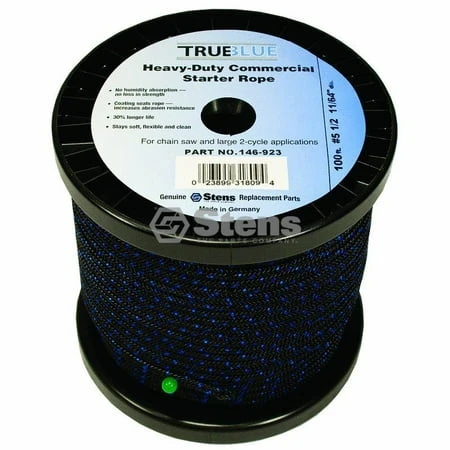 100' True Blue Starter Rope #5 1/2 Solid Braid Model 146-923
