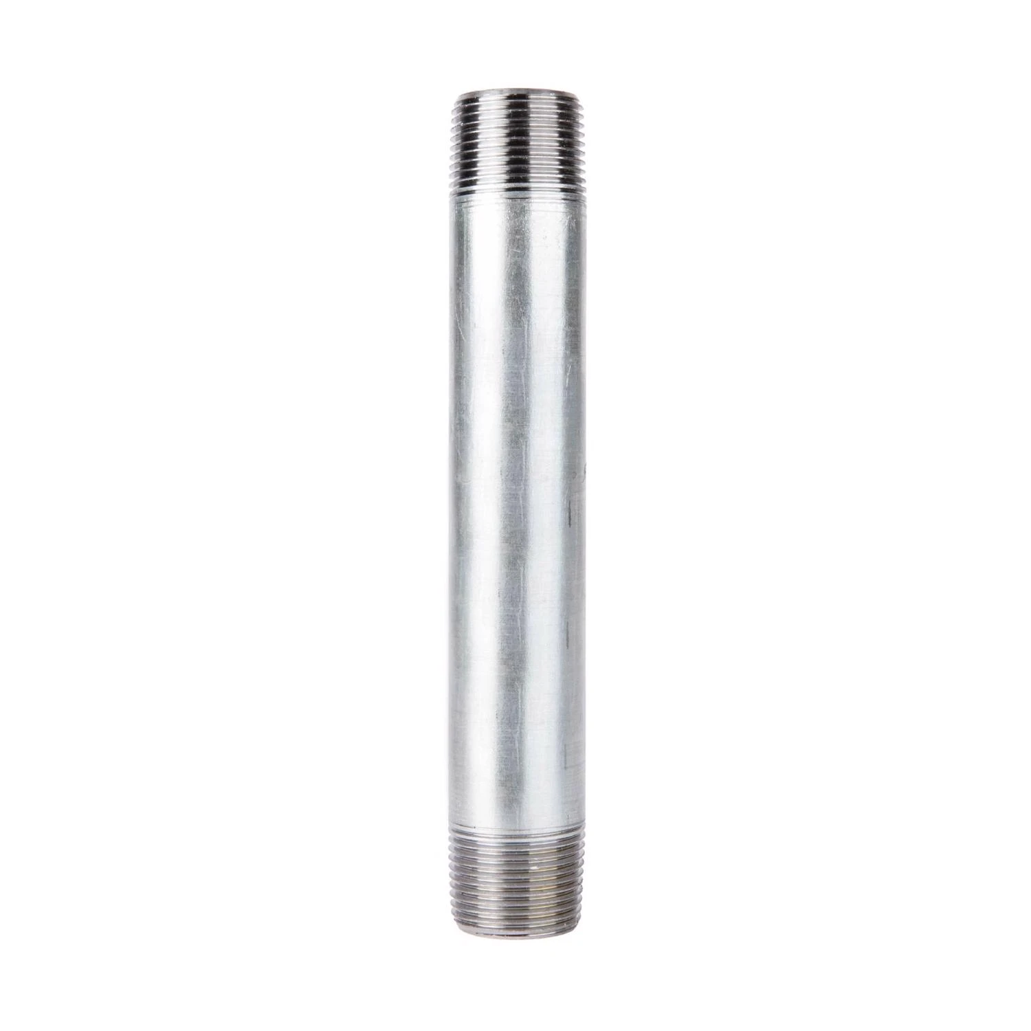 1 Inch by 8 Inch Galvanized Steel Pipe Nipple for Plumbing and Construction