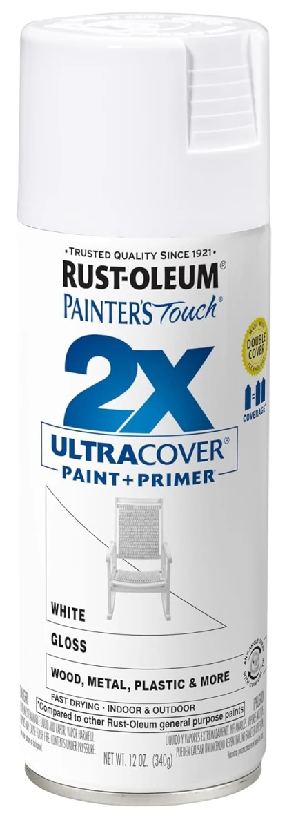 Painter's Touch 2x Ultra Cover 12 Oz. Gloss White Spray Paint