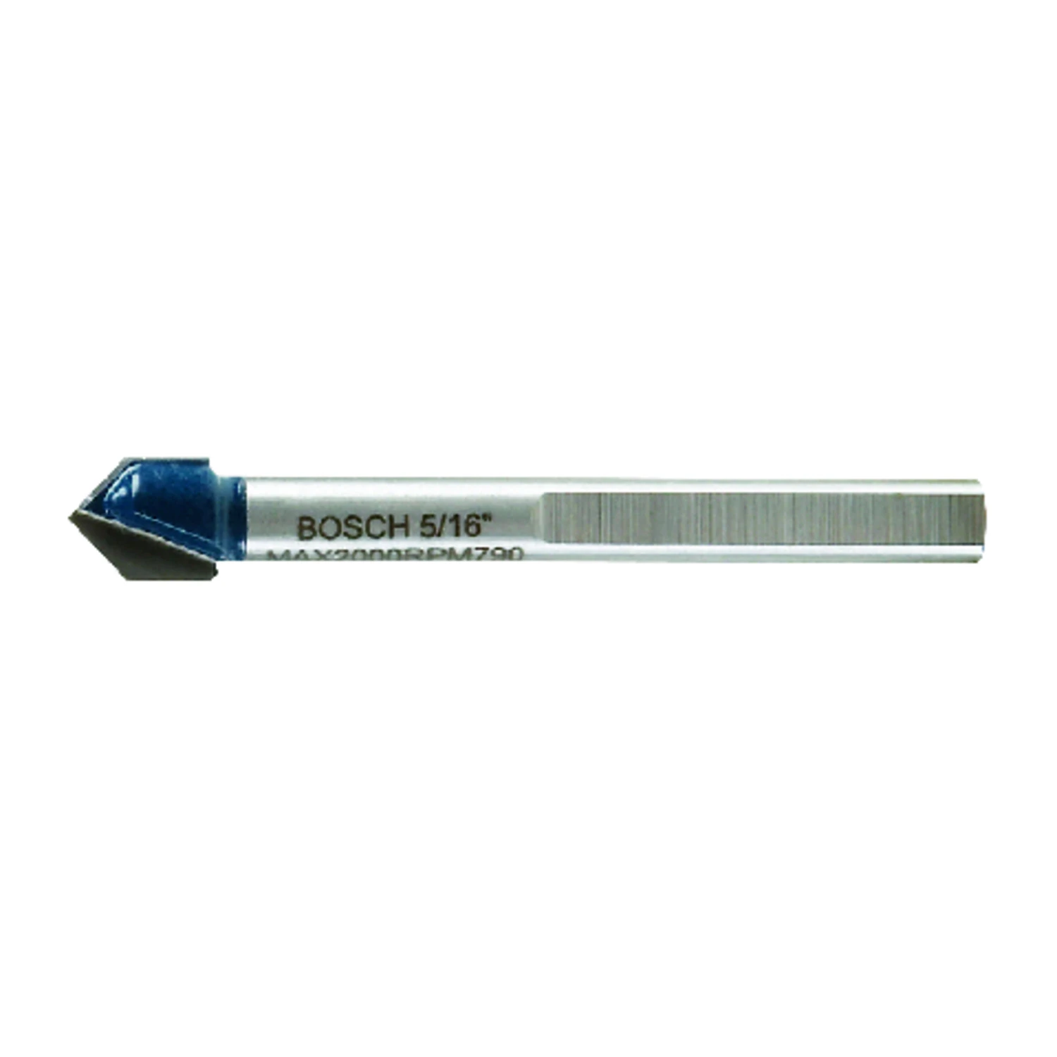 5/16 In. X 4 In. L Carbide Tipped Glass And Tile Bit 3-flat Shank