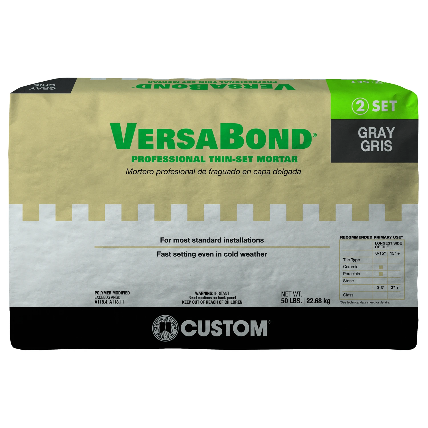 Versabond 50 Lb. Gray Fortified Thin-set Mortar