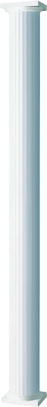8 Ft. X 8 In. Round Aluminum Column With Cap And Base - Load-bearing