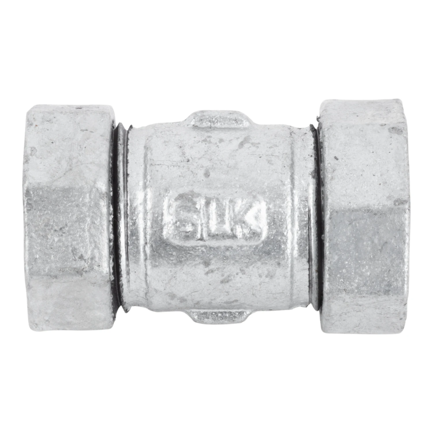 1/2 In. Compression X 1/2 In. D Compression Galvanized Malleable Iron 3 In. L Coupling