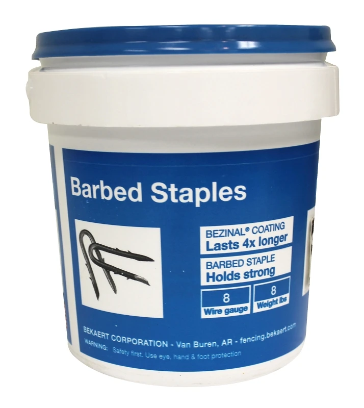 Fence Staples 8 Gauge 2 Inch 8 Pound Bucket Heavy Duty Galvanized Steel