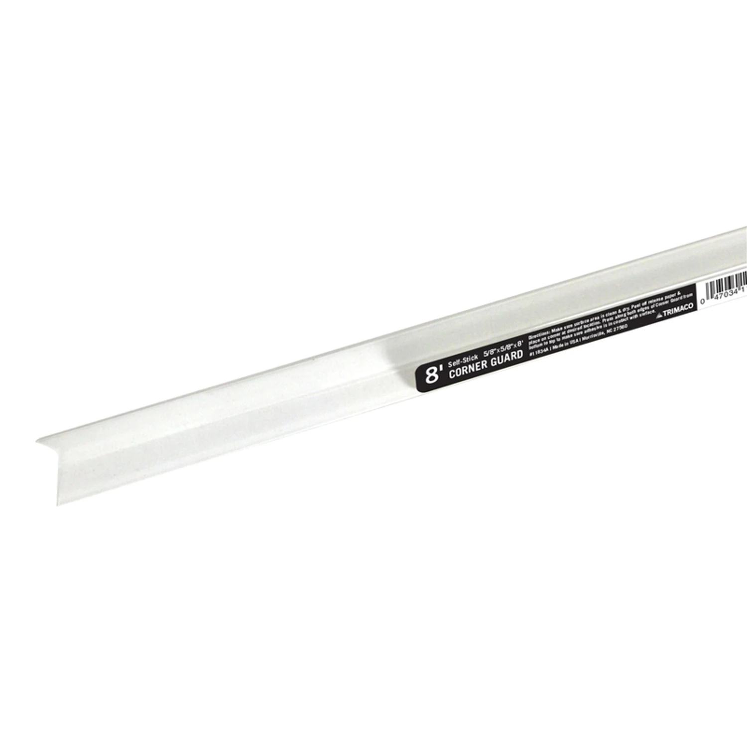Corner Guard, Self-Stick, Clear, 5/8-In. x 8-Ft.