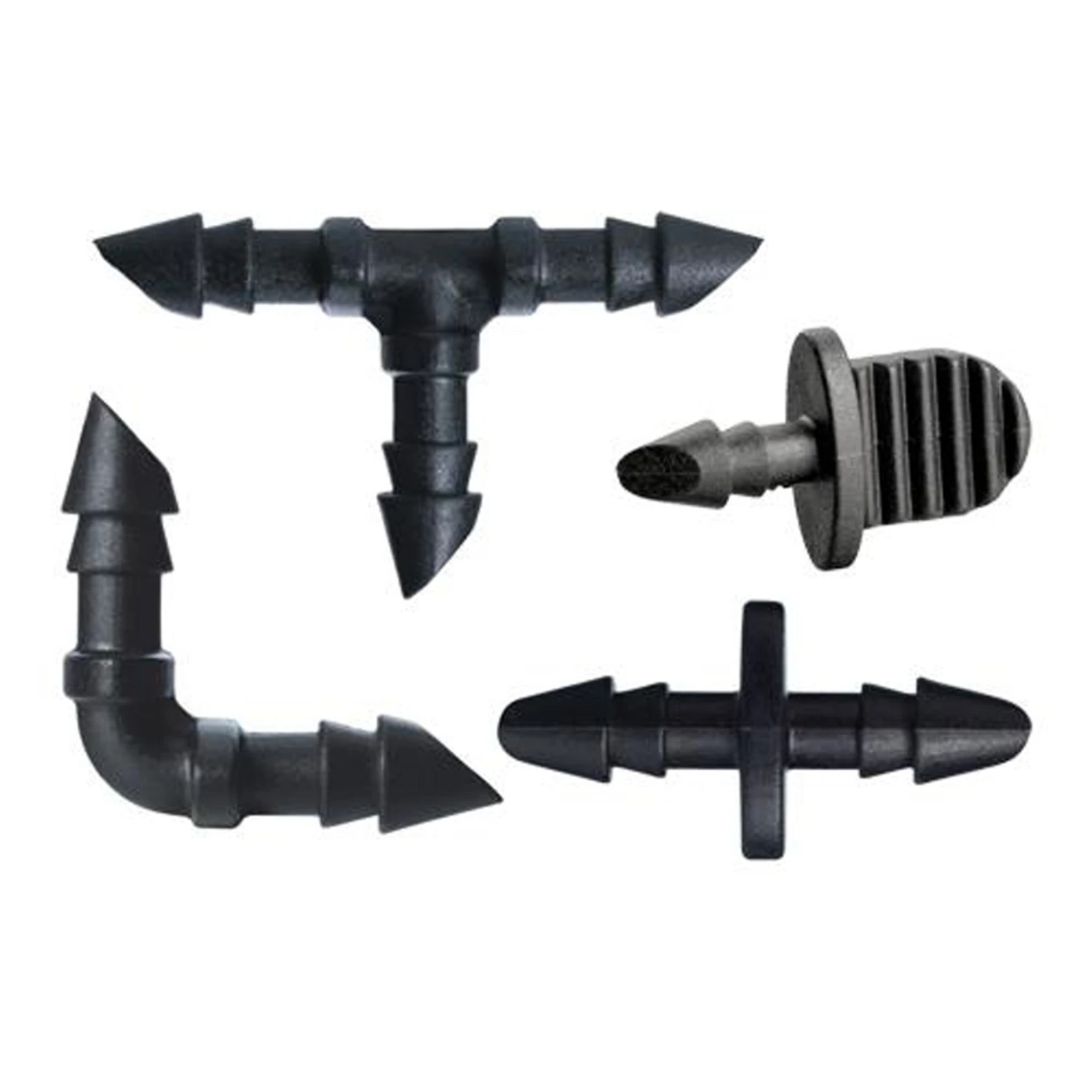 Drip Watering Barbed Connectors, 1/4-In., 30-Pk.