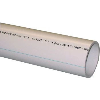 Schedule 40 PVC DWV Pipe, 3-In. x 5-Ft.