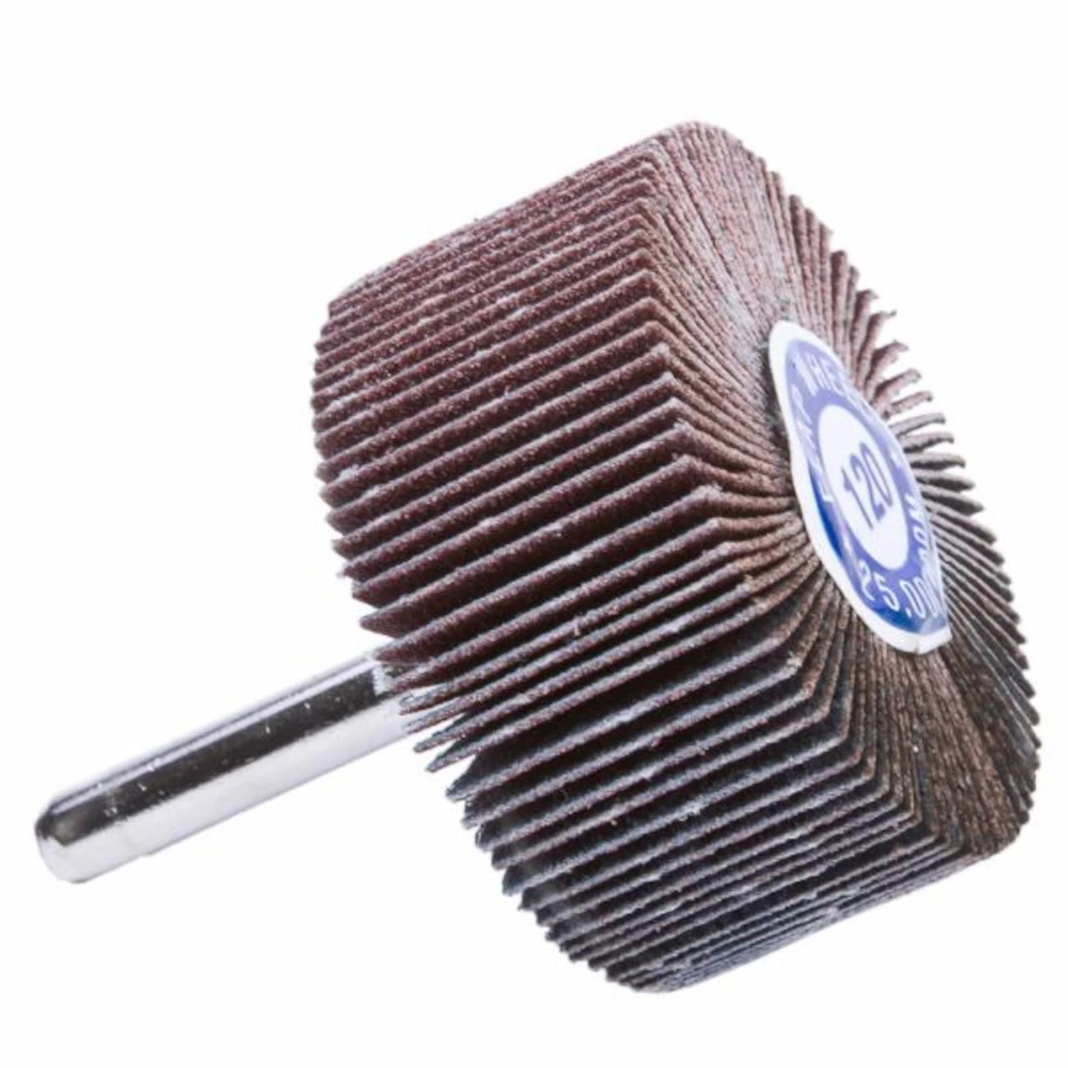 Forney 2 Inch D Aluminum Oxide Flap Wheel 120 Grit With 1/4 Inch Shank