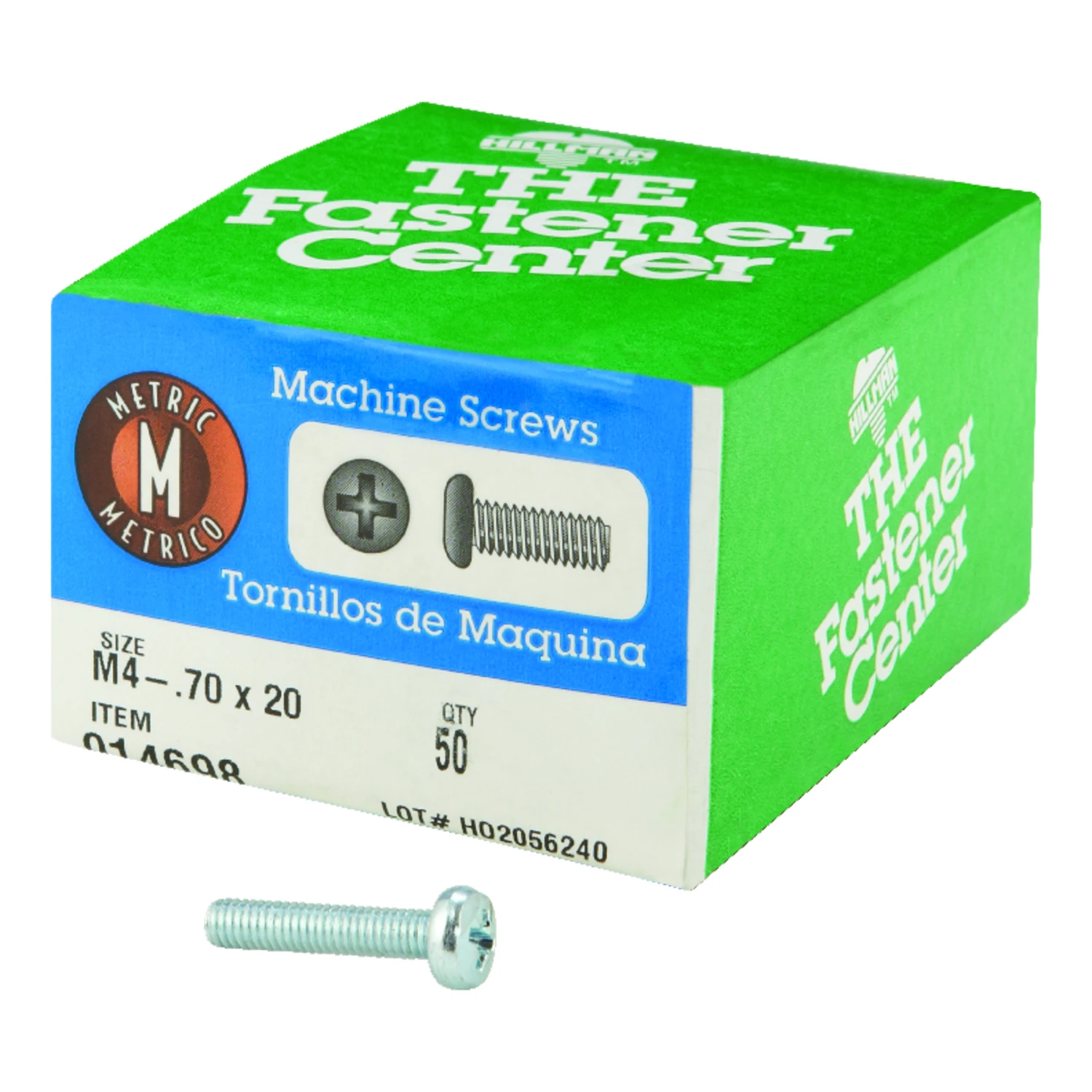 HILLMAN M4-0.7 Ga. X 20 mm L Phillips Pan Head Zinc-Plated Steel Metric Machine Screws 50 pk