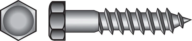 Hillman 1/2 in. x 5 in. L Hex Stainless Steel Lag Screw 25 pk