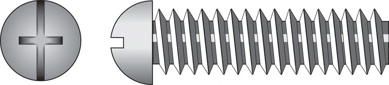 Hillman No. 6-32 in. x 3 in. L Combination Round Head Zinc-Plated Steel Machine Screws 100 pk