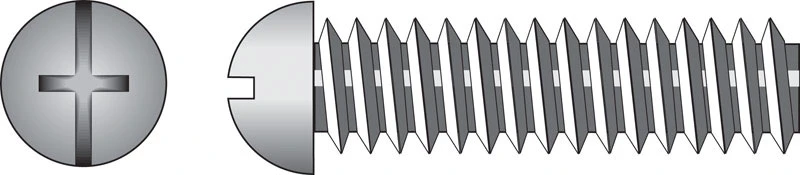 Hillman No. 6-32 in. x 2-1/2 in. L Combination Round Head Zinc-Plated Steel Machine Screws 100