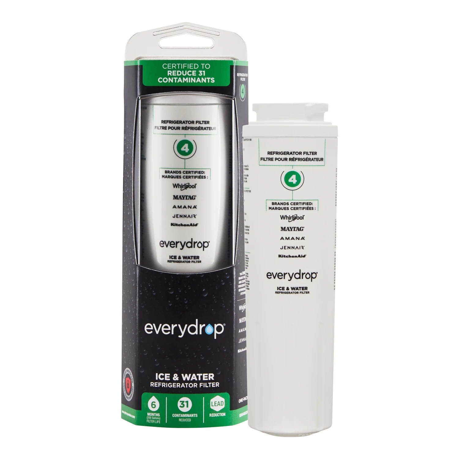 Filter 4 Icemaker & Refrigerator Water Filter Cartridge Edr4rxd1