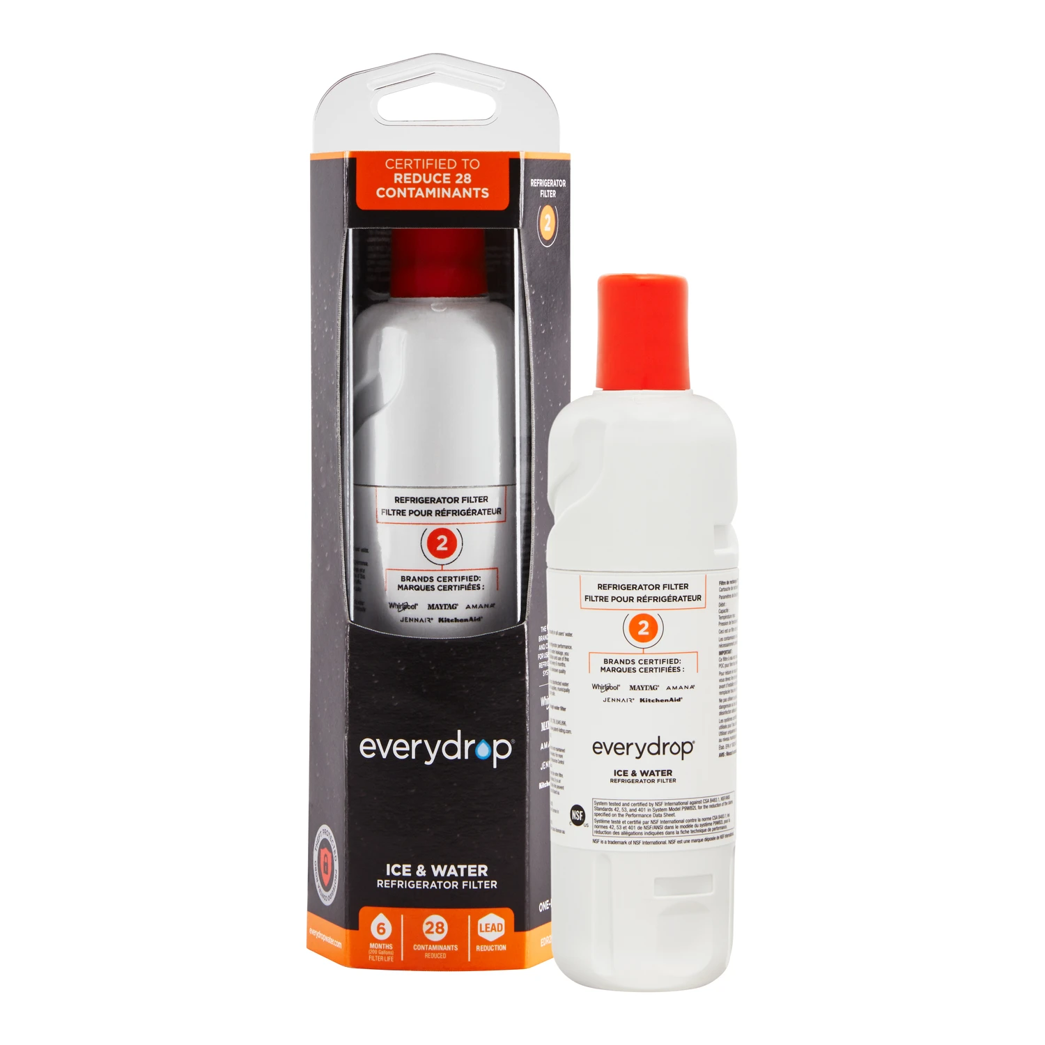 Filter 2 Icemaker & Refrigerator Water Filter Cartridge - Edr2rxd1