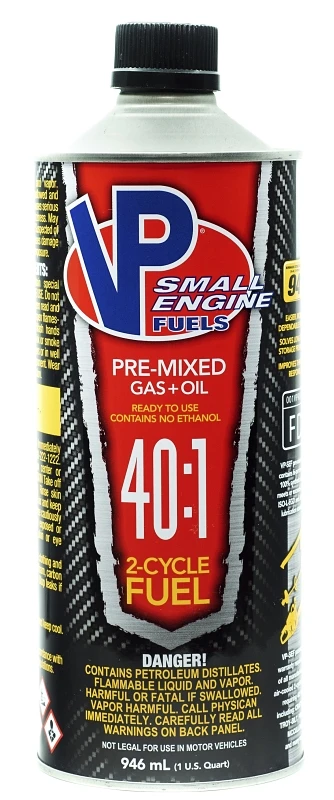 Small Engine Premixed Fuel 40 to 1 Ratio 2-Cycle 1 Quart Bottle