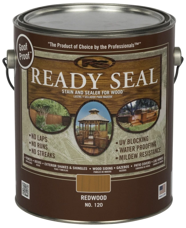 Goof Proof Semi-transparent Flat Redwood Oil-based Wood Stain And Sealer 1 Gallon