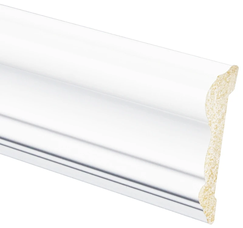 5/8 In. X 2-5/8 In. X 8 Ft. Crystal White Polystyrene Chair Rail Molding