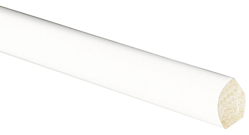 9/16 In. W X 9/16 In. H X 8 Ft. L Crystal White Polystyrene Quarter Round Molding