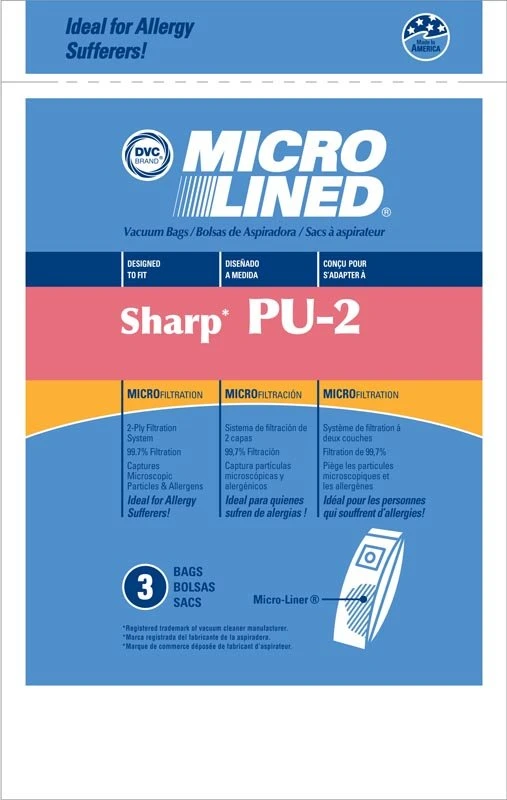 Vacuum Cleaner Bags, PU-2 Style, 3-Pk.