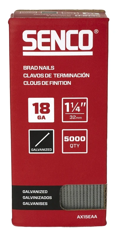 Senco 18-Gauge Galvanized Medium Head Brad Nail, 1-1/4 In. (5000 Ct.)