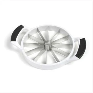 Grip-ez 8 Inch Melon And Pineapple Cutter - White Plastic And Stainless Steel