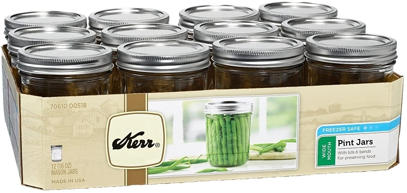 Canning Jars, Wide Mouth, Pint, 12-Pk.