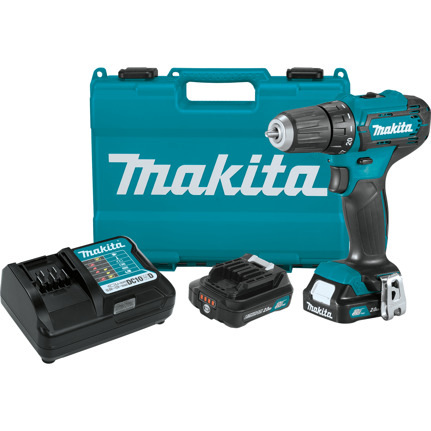 12-Volt Max CXT Cordless Drill Driver Kit with 3/8 Inch Chuck and 2 Lithium-Ion Batteries